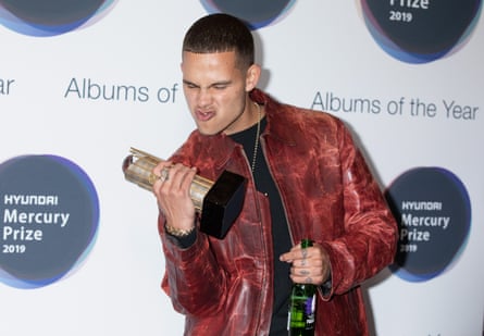 Slowthai on the red carpet at the awards.