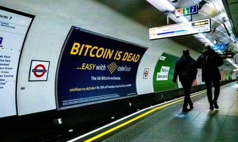 Crypto exchange advert at London tube station