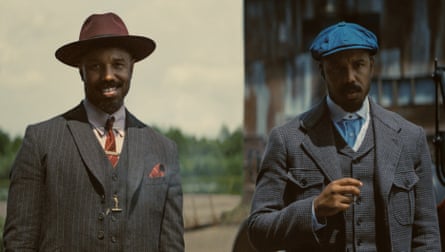 Michael B Jordan as Smoke and Michael B Jordan as Stack in Sinners.