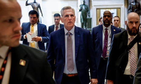Kevin McCarthy at the US Capitol in Washington DC on Tuesday.