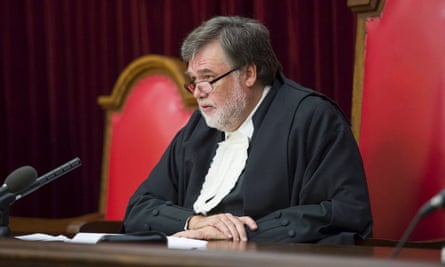Judge Eric Leach delivers his judgement in the supreme court of appeal in Bloemfontein.