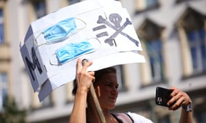 A woman makes her feelings know at the protest.