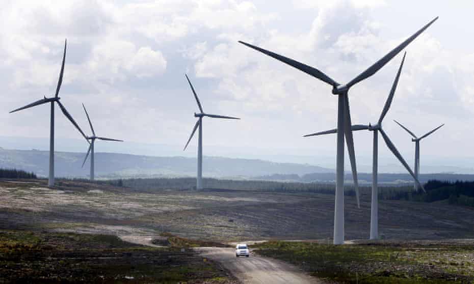 A wind farm in the UK.
