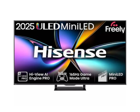 HISENSE U7Q PRO 65” Mini LED 4K 165Hz Smart AI TV with Freely - 65U7QTUK PRO