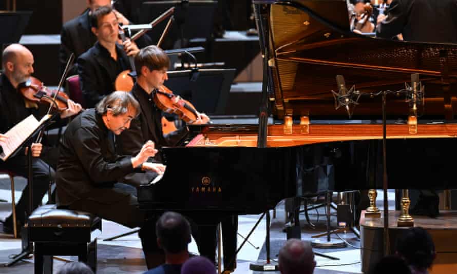 Pierre-Laurent Aimard, the soloist in Ravel’s Piano concerto, with the Mahler Chamber Orchestra and George Benjamin.