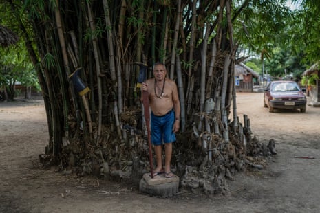 José Valdete Xorxo Ribeiro da Costa Krâho, 83, chief of the Takaywrá village.