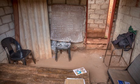 A makeshift classroom at the home of a school teacher in Kuwadzana.