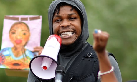John Boyega speaks at a Black Lives Matter protest in Hyde Park, 3 June 2020.