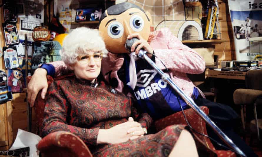 Aherne on Frank Sidebottom's Fantastic Shed Show in 1992.