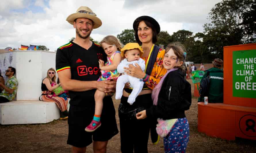 Jonathan and Sarah their children (from left) Ellie, Xander and Eva