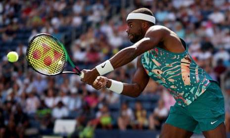 Frances Tiafoe misses out on the break.
