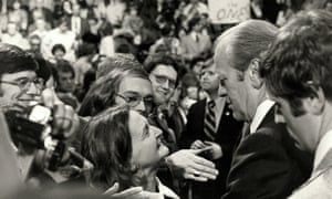 Gerald Ford on the presidential campaign trail, 1976