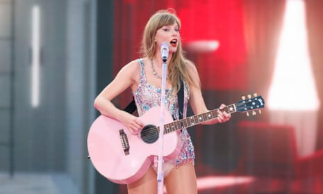 Raging fantasies … Taylor Swift performing in Ohio, 30 June 2023.