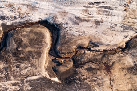 An aerial view of the depleted Chew reservoir in Oldham, England, in August. An aerial view of the depleted Chew reservoir in Oldham, England, in August.