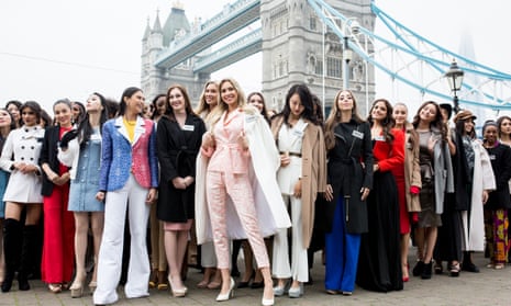 Game of thrones: Miss World 2019 contestants at Tower Bridge. 