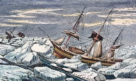 HMS Erebus and HMS Terror weathering a gale in an ice pack. In 1845, the HMS Erebus and HMS Terror departed England in search of the coveted Northwest Passage – but it ended in disaster.
