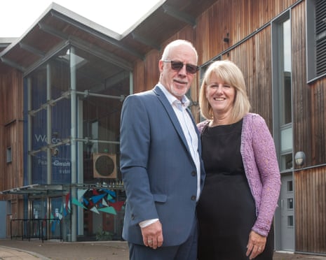 Colin & Wendy Parry outside their peace centre in Warrington.