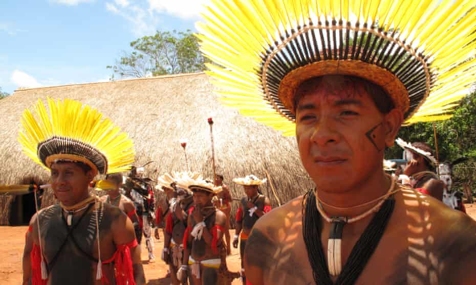 Danrley Furigá Ikpeng and other Ikpeng, one of many indigenous peoples opposed to the Belo Monte dam and other proposed dams in the Xingu basin in Brazil’s Amazon.