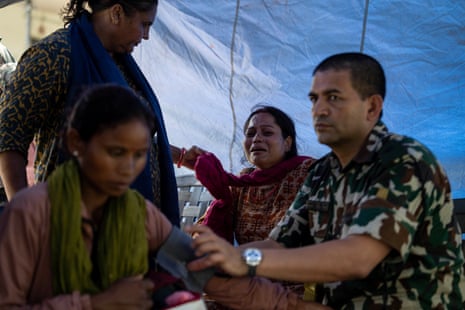 People in a tent