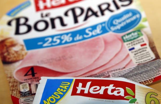 Packets of Herta branded ham