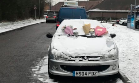 Tributes left on Hamid’s car following his death
