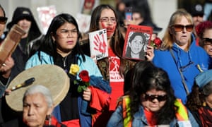 Women take part in an annual event honoring the lives of missing and murdered Indigenous women.