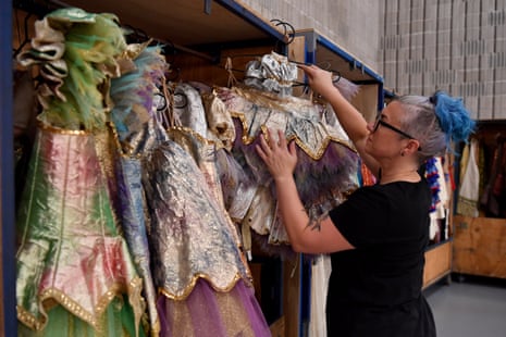 Opera Australia’s Wardrobe Production Coordinator Cassie Pascoli displays items that will be available during Opera Australia’s costume clearance sale.