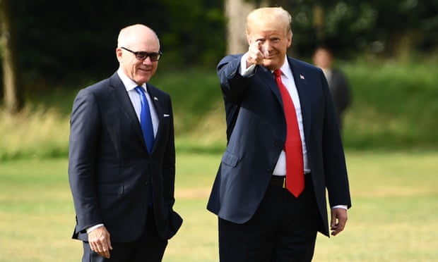 Woody Johnson with Donald Trump in London in July 2018.