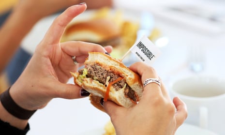 Impossible Foods’ plant-based mixture of potato and wheat, coconut fat, Japanese yam, vegetable broth, xanthan gum, sugars and amino acids is a dead ringer for the real thing. 