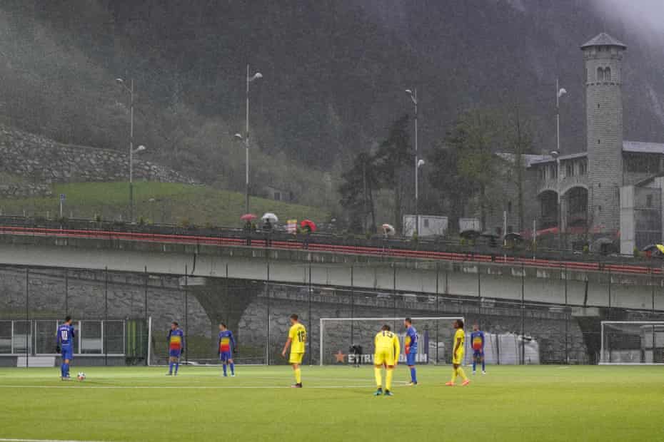 FC Andorra wait to kick off.