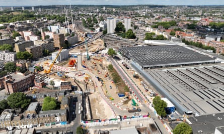 The vast HS2 construction site in August 2022.