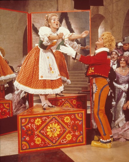 Sally Ann Howes and Dick Van Dyke perform the famous music-box scene in Chitty Chitty Bang Bang.