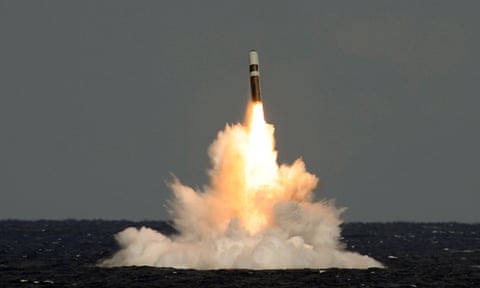 Still image taken from video of an unarmed Trident II (D5) ballistic missile being fired