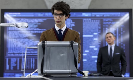 Ben Whishaw as Q and Daniel Craig as James Bond, in the 2012 movie Skyfall