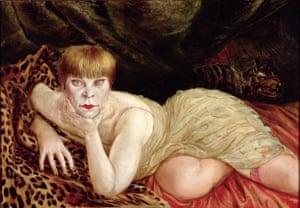 Reclining Woman on a Leopard Skin, 1927, Otto Dix.