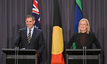 Treasurer Jim Chalmers and Minister for Finance Katy Gallagher at a press conference at Parliament House in Canberra, Monday, May 6, 2024. (AAP Image/Mick Tsikas) NO ARCHIVING