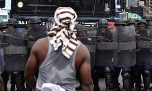 Liberian riot police