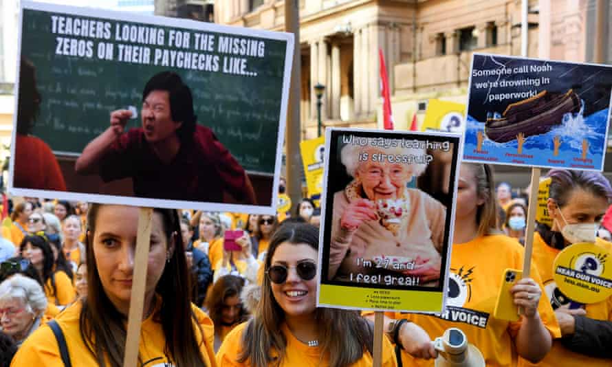 Catholic school teachers and support staff walked out in May