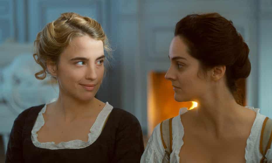 Adèle Haenel, left, and Noémie Merlant in Portrait of a Lady on Fire.