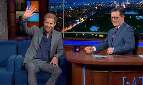 Grief, the Taliban and the royal todger: Prince Harry bares all in Stephen Colbert interview