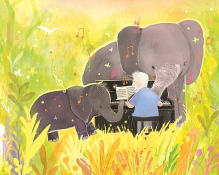The Elephant and the Piano, illustration by Nabila Adani.