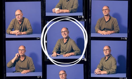 Composite of images of Jesse Armstrong sitting at a table