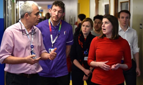 Jo Swinson, Liberal Democrat leader, visits Southampton University Hospital during the campaign trail last week.