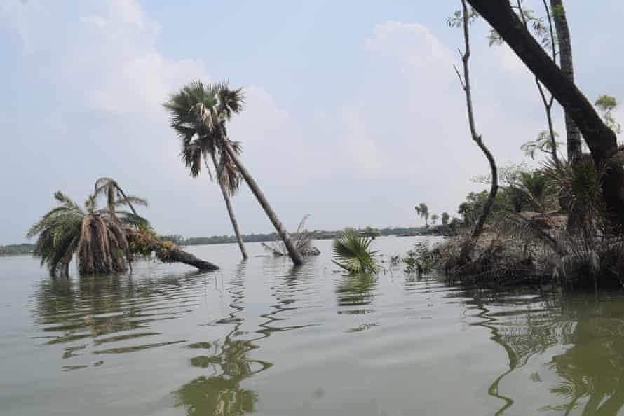 Many villages have been under water in the months since months since Cyclone Amphan hit.