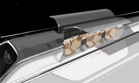 A conceptual drawing for the Hyperloop project.