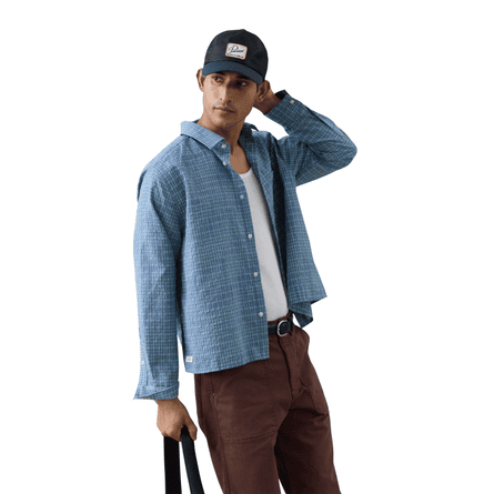Percival Hinsley checked boxy shirt