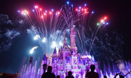 Global appeal: fireworks exploding over the castle at an event to mark the first anniversary of the opening of Shanghai Disneyland.