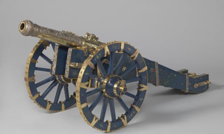 The Rijksmuseum is set to return six objects, including a richly decorated bronze-cast gun known as the cannon of Kandy, pictured, to Sri Lanka this year.