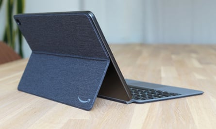 The kickstand and keyboard accessory for the Amazon Fire Max 11.
