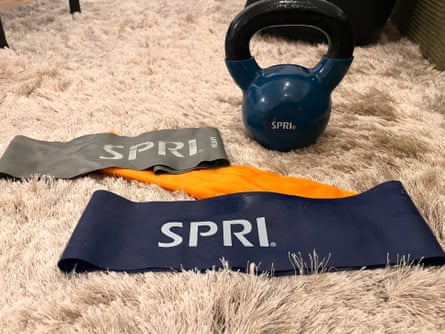 Bandas planas SPRI de un gimnasio en casa